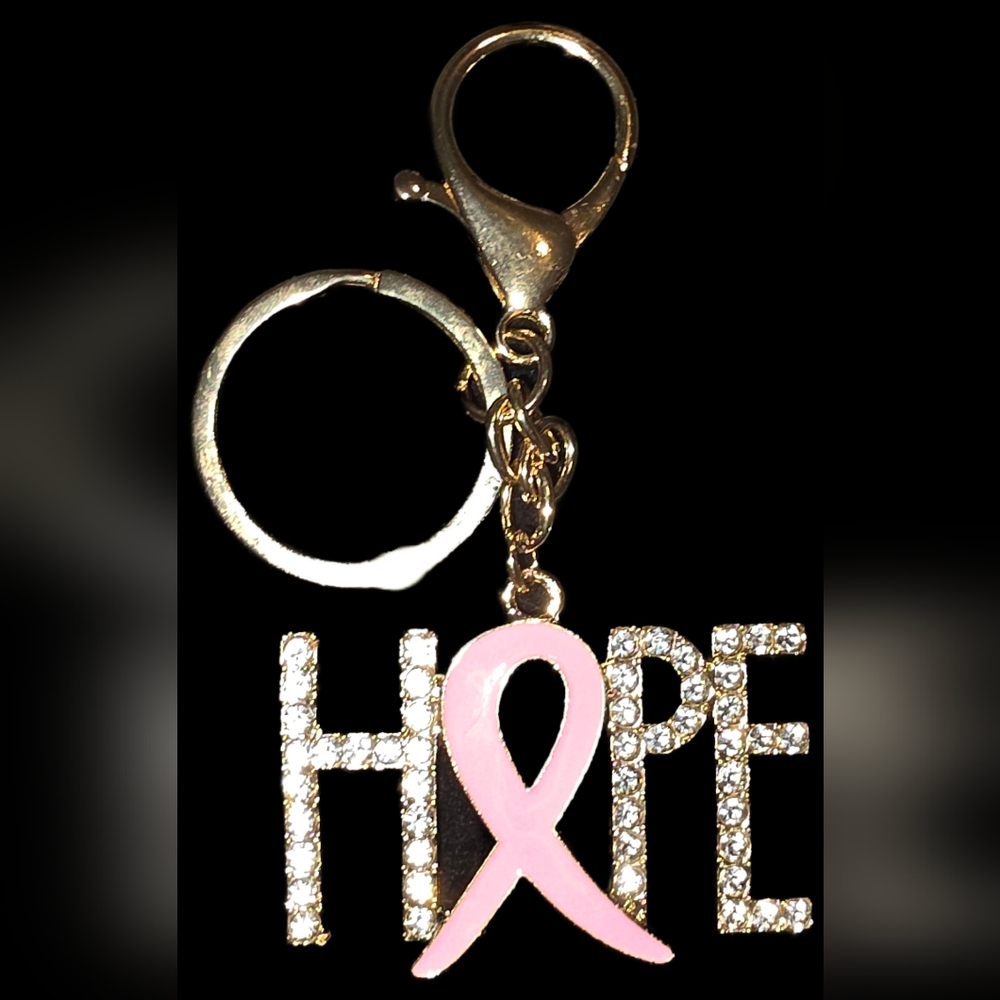 Pink Ribbon "Hope" Keychain - Picture 2 of 2
